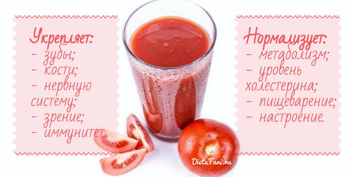Преимущества томатного сока